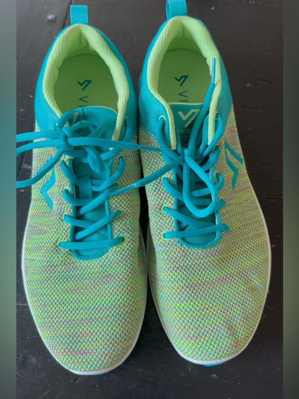Vionic Womens Adley Orthotic Lace Up Knit Sneakers